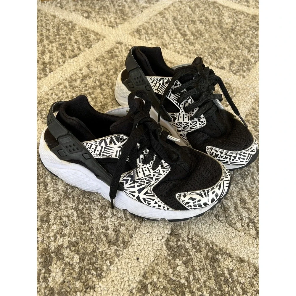 Nike Boys Air Huarache Run Ultra Black Running Shoes Sneakers 5Y